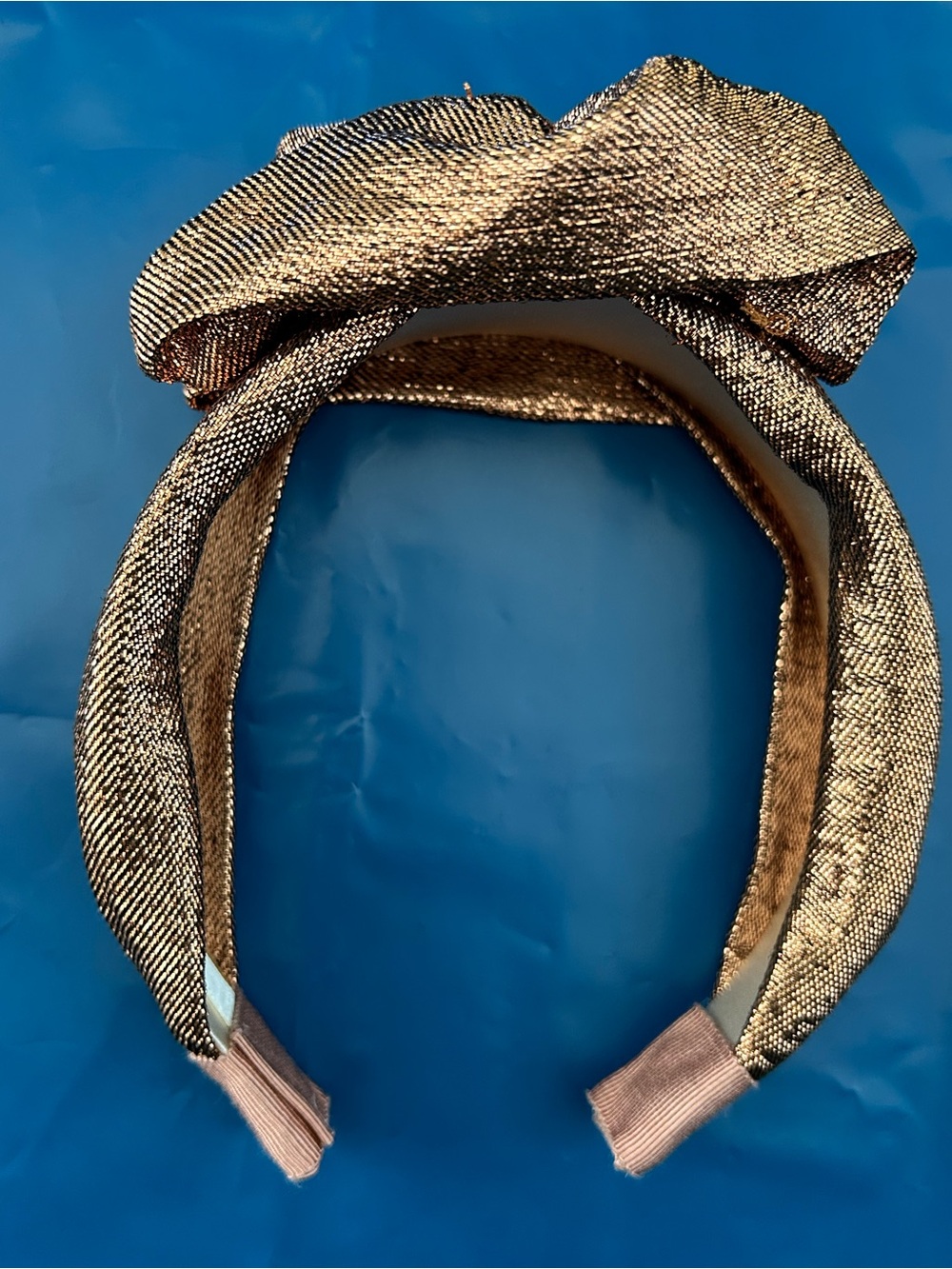 Jennifer Behr Metallic Gold Knotted Headband
